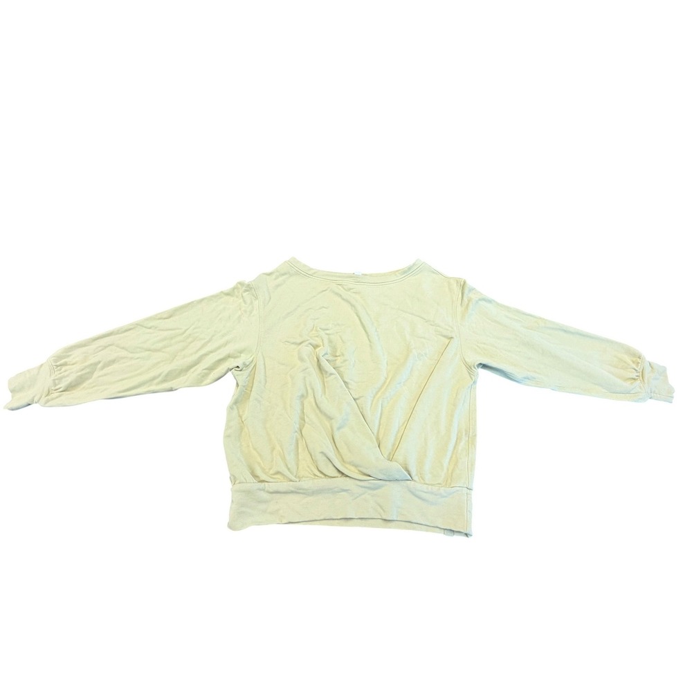 Lululemon Crossover Wrap Front Sweatshirt Pale Sage Green Women Relaxed Fit 21in